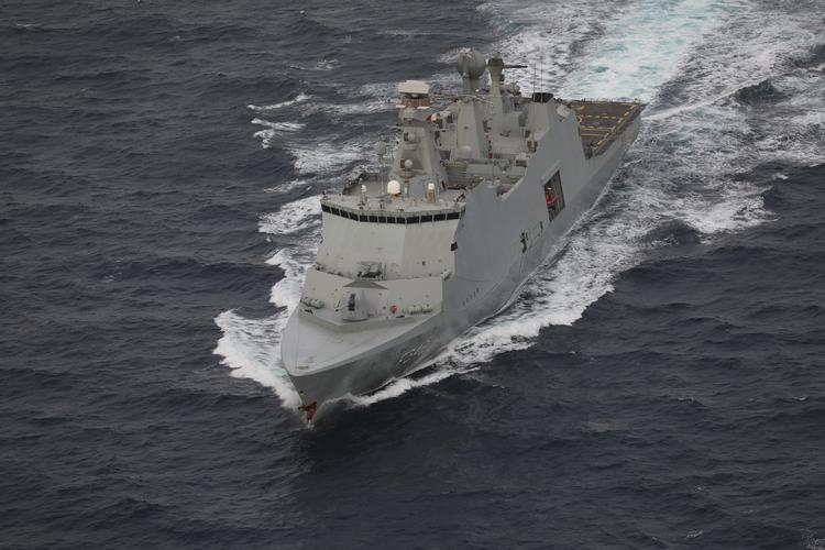 Det fremgår ikke, hvilken fregat, Danmark sender Fregatten Esbern Snare patruljerer i Guineabugten. Foto: Forsvaret