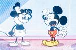 'Steamboat Willie' fra 1928 var den første Disney-tegnefilm og med til at grundlægge Disney-imperiet. 1. januar i år udløb rettighederne til filmen, og nu kan den tidlige Mickey Mouse-figur bruges frit. Foto: Brandon Bell/Ritzau Scanpix