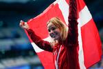 OL-bronzen i 2021 var den 27. og sidste internationale medalje for Pernille Blume, der på den konto kun overgås af Jeanette Ottesen (53), Mette Jacobsen (36) og Rikke Møller Pedersen (30). 21 af medaljerne har Pernille Blume vundet i holdkapper. Foto: David Goldman/Ritzau Scanpix