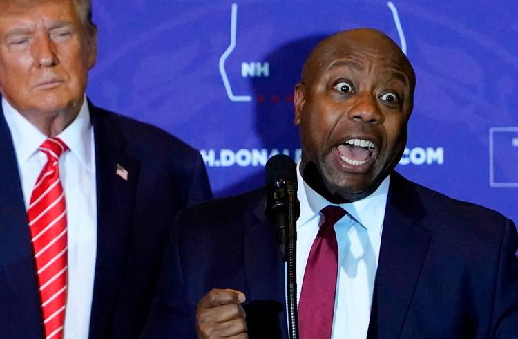 Størstedelen af Republikanernes vælgere er hvide, men det kan være en fordel for Trump, at Tim Scott, der er USA’s mest højtstående folkevalgte sorte republikaner, nu støtter ham.  Foto: Timothy A. Clary/Ritzau Scanpix
