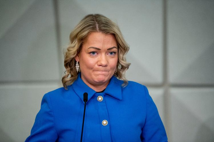Den norske forsknings- og uddannelsesminister, Sandra Borch, måtte i fredags indrømme, at hun havde kopieret store dele af sin masteropgave på universitet. Foto: Rodrigo Freitas/Ritzau Scanpix
