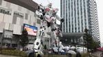 En enorm statue af anime-robotten Gundam er blevet en attraktion og et vartegn for bydelen Odaiba.   Foto: Asger Røjle Christensen