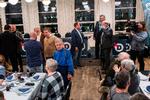 Medlemmer af Nye Borgerlige mødtes på Skævinge Kro i Nordsjælland lørdag 20. januar for at diskutere partiets fremtid efter formand og partistifter Pernille Vermunds exit. Foto: Martin Sylvest/Ritzau Scanpix