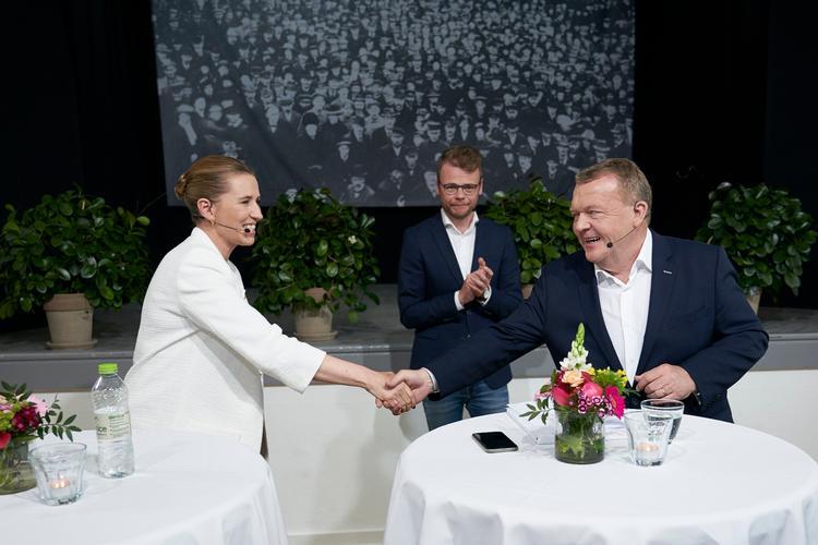Thomas Funding  fotograferet under valgkampen forud for folketingsvalget i 2019, hvor var ordstyrer i en duel mellem Mette Frederiksen og Lars Løkke Rasmussen.  Foto: Claus Bonnerup/Claus Bonnerup
