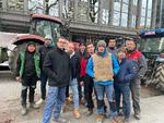 De unge landmænd fra Charleroi-egnen i Sydbelgien er enige om at blive i Bruxelles, indtil de føler sig hørt. Foto: Karin Axelsson 