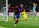 I sin sjette kamp som indskifter (fire i ligaen og to i pokalkampe) fik 18-årige Vitor Roque scoret sit første mål for FC Barcelona. Det var til gengæld et vigtigt et af slagsen, da det sikrede en 1-0-sejr over Osasuna. Foto: Albert Gea/Ritzau Scanpix