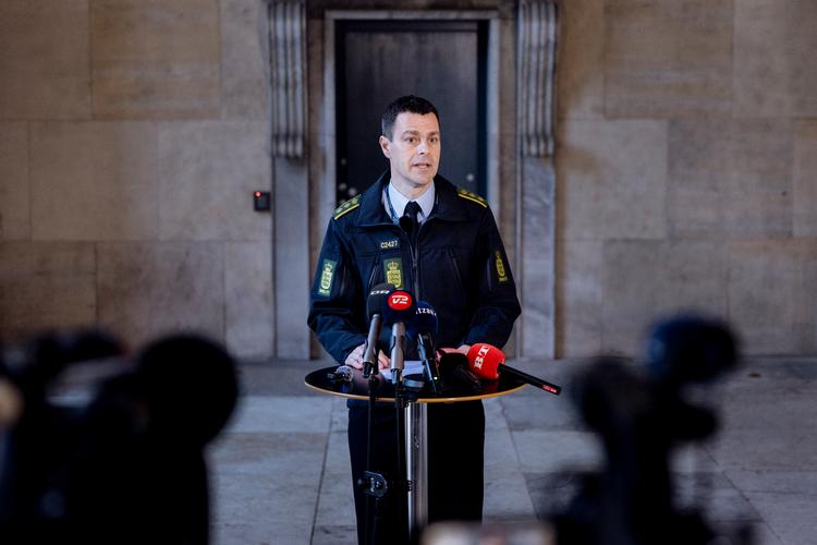 Vicepolitiinspektør Brian Belling fra afdelingen for personfarlig kriminalitet ved Københavns Politi holder pressemøde på Politigården i København. Foto: Emil Bay