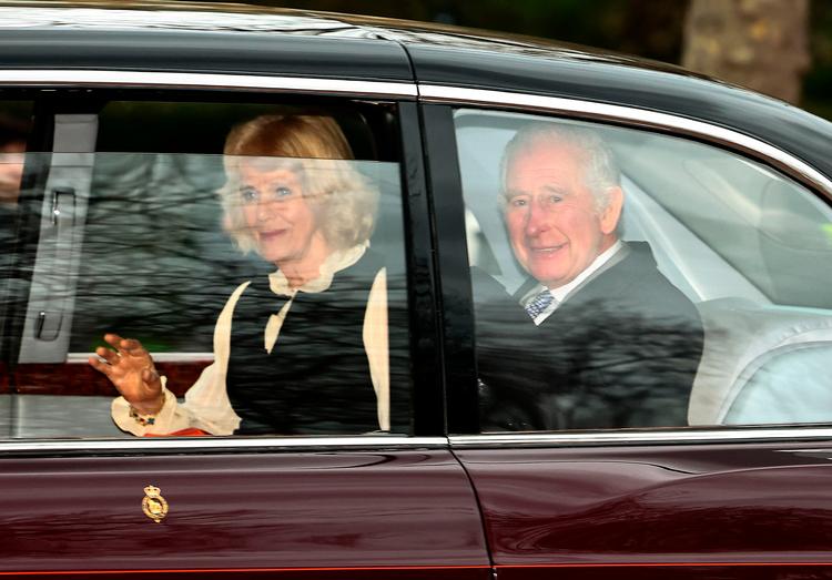 Kong Charles og dronning Camilla fotograferet sammen tirsdag.  Foto: Henry Nicholls/Ritzau Scanpix