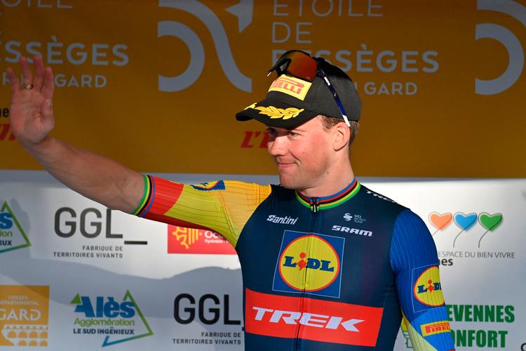   Mads Pedersen sluttede som nr. 5 på sidste etape af Tour de La Provence, men den danske eksverdensmester vandt løbet samlet. Foto: Sylvain Thomas/Ritzau Scanpix