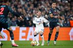 Det lykkedes aldrig Rasmus Falk at sætte samme indtryk på kampen, som han har gjort i FCK's øvrige kampe i Champions League. Foto: Jens Dresling
