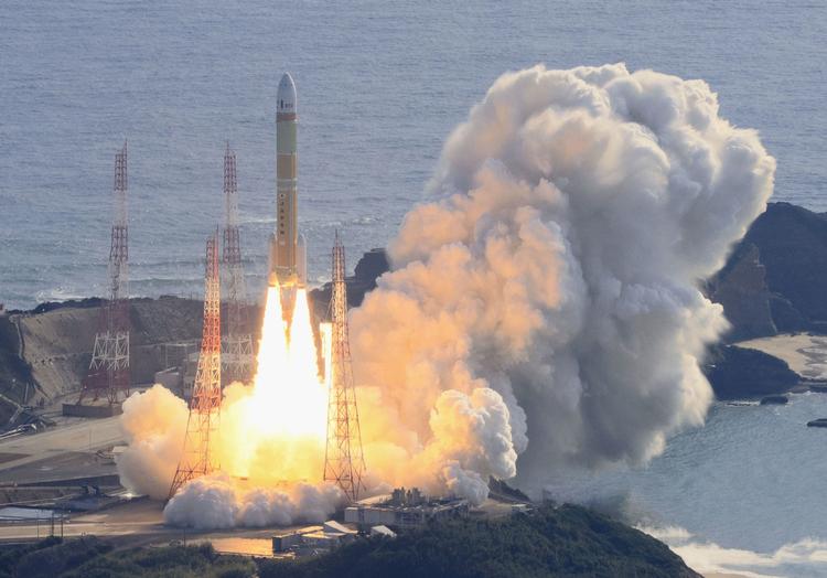 H3-raketten, der af Jaxa beskrives som »fleksibel« og »omkostningseffektiv«, blev med succes »sendt i kredsløb«, siger en embedsmand i rumfartsmyndigheden til AFP. Foto: Kyodo/Ritzau Scanpix