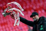 Som Liverpooltræner har Jürgen Klopp vundet Champions League, Premier League, FA Cuppen, UEFA Super Cup, 
FIFA Club World Cup og EFL Cup to gange. Foto: Adrian Dennis/Ritzau Scanpix