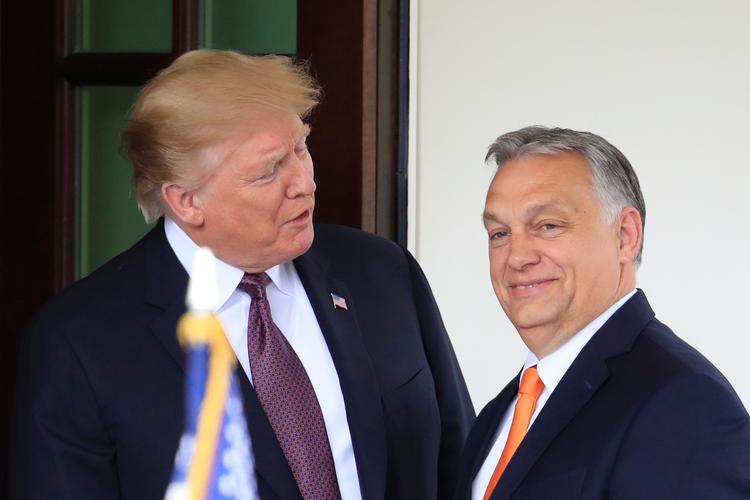 Ungarns leder, Viktor Orbán, besøgte i 2019 Det Hvide Hus, mens Donald Trump var USA's præsident. Nu skal de mødes igen. Denne gang i Florida. Foto: Manuel Balce Ceneta/Ritzau Scanpix