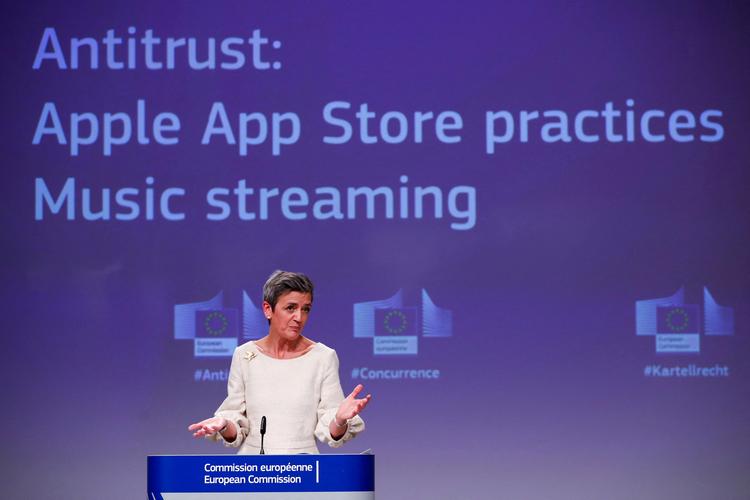 Margrethe Vestager åbnede som EU's konkurrencekommissær en sag mod Apple. Nu er der faldet en afgørelse. Foto: Pool/Ritzau Scanpix