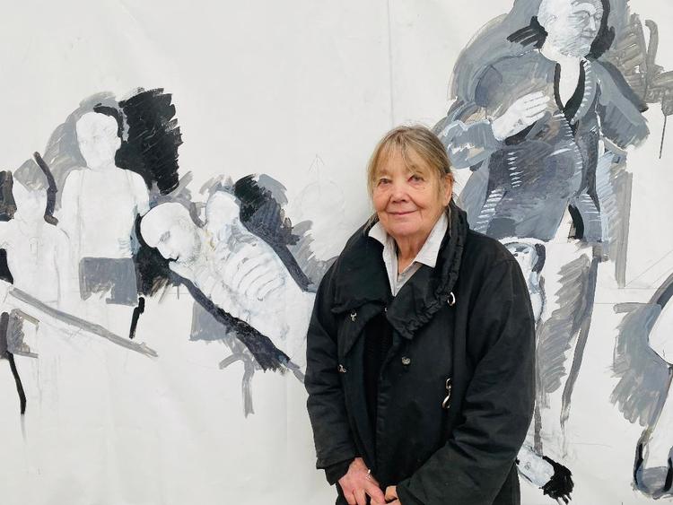 Sys Hindsbo går ind for en billedopbygning, der har rødder langt tilbage i historien, og som tematiserer et problematisk samvær af mennesker uden navn. Privatfoto 