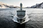 Vædderen ses her på togt i Nordatlanten. Det er en del af thetis-klassen og har mere end 30 år på bagen. Foto: Jonas Pryner Andersen