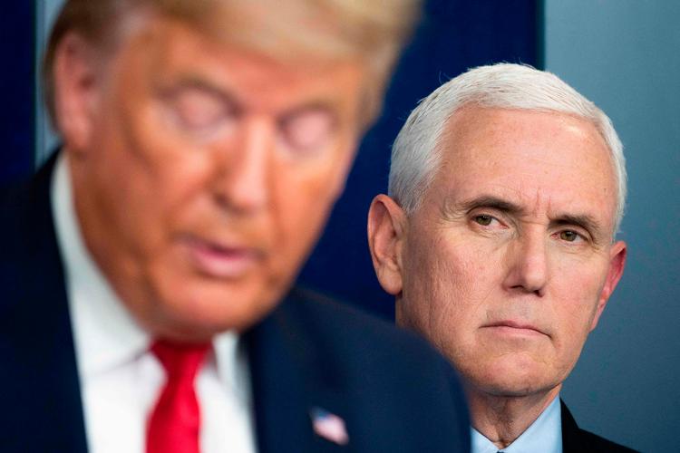De kørte parløb som præsident og vicepræsident, da Trump var ved magten, men nu er stemningen mellem Trump og Pence ikke god. Foto: Jim Watson/Ritzau Scanpix