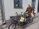 Mikkel Dal Hende vil fra midt maj til midt juni cykle Danmark rundt på en Long John cykel. Foto: Privatfoto