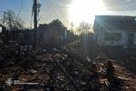 Russisk droneangreb ødelagde en beboelsesejendom i Dnipropetrovska-regionen i Ukraine og sårede mindst én person. Foto: State Emergency Service Of Ukrai/Ritzau Scanpix