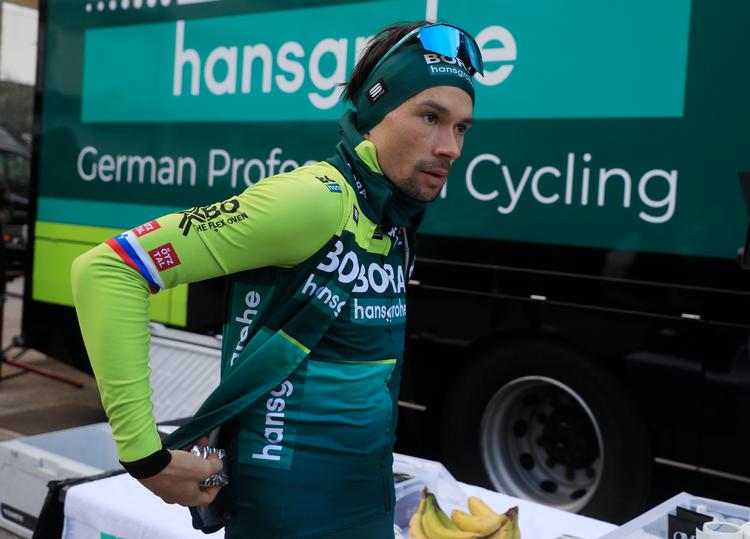 Primoz Roglic har meldt fra til Liège-Bastogne-Liège og Flèche Wallonne for at komme sig over styrt i Baskerlandet Rundt. Foto: Clara Margais/Ritzau Scanpix