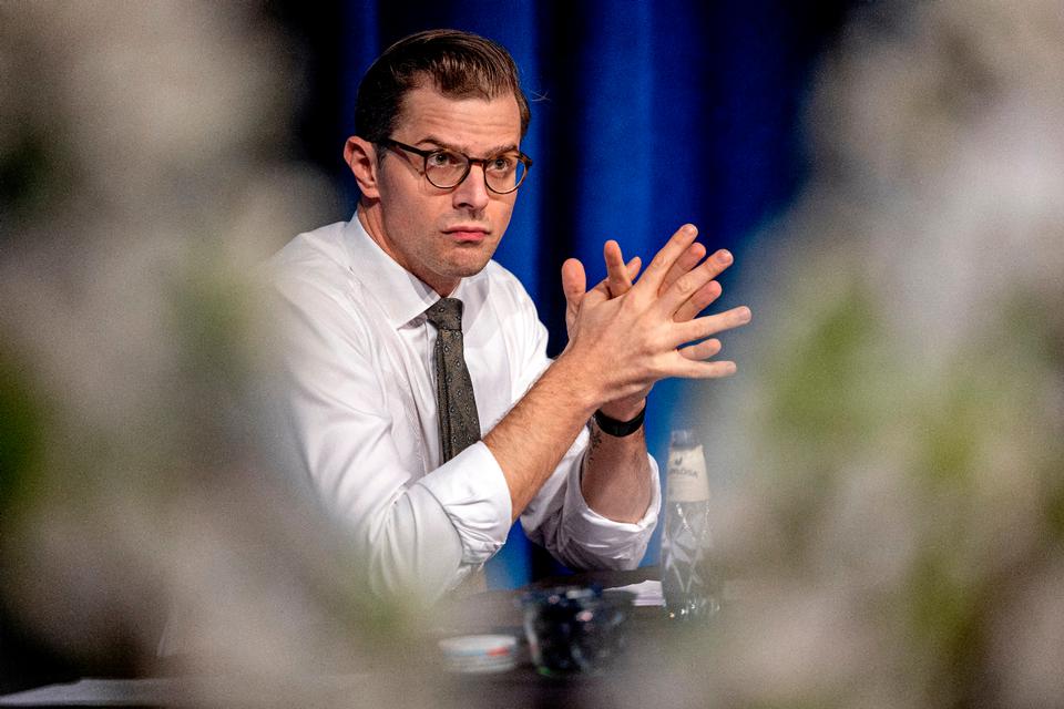 Alex Vanopslagh har ingen planer om at melde sig som statsministerkandidat, siger han på partiets landsmøde. Foto: Jacob Ehrbahn