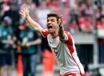 Thomas Müller scorede til 2-0, da Bayern München udsatte Bayer Leverkusens mesterskabsfest med minimum en dag. Foto: Angelika Warmuth/Ritzau Scanpix