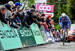 Søren Kragh Andersen (Alpecin-Deceuninck) lå alene i spidsen af løb, men blev halet ind igen. Foto: Eric Lalmand/Ritzau Scanpix