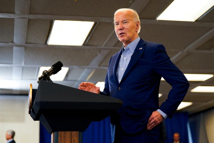 USA's præsident Joe Biden fotograferet i Pittsburgh, Pennsylvania i USA 17. april 2024. 
Foto: REUTERS/Elizabeth Frantz Foto: Elizabeth Frantz/Ritzau Scanpix