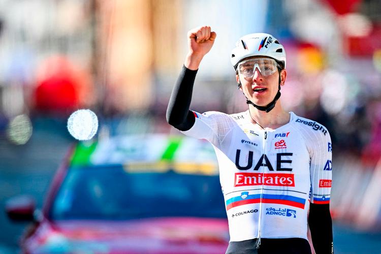 Tadej Pogacar har nu vundet Liege-Bastogne-Liege to gange og fremstår knivsparp inden næste måneds Giro d'Italia.   Foto: Eric Lalmand/Ritzau Scanpix