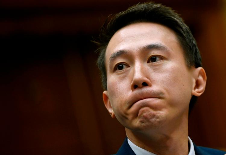 TikToks topchef, Shou Zi Chew fotograferet under en høring i Kongressen i Washington sidste år. Foto: Olivier Douliery/Ritzau Scanpix