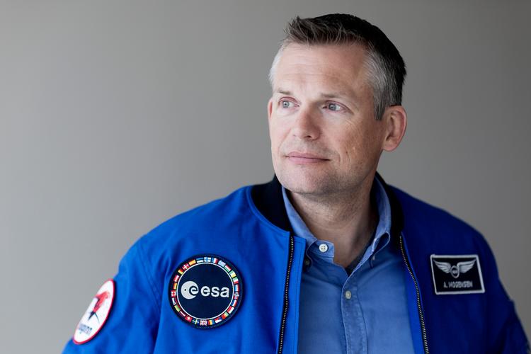 Andreas Mogensen har indledt en Danmarksturné, som startede på science centeret Experimentarium i Hellerup mandag eftermiddag. Foto: Thomas Borberg
