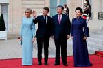Rusland rasler igen med atomvåben, mens lederen af landets vigtigste allierede, Kinas præsident Xi Jinping, er i Frankrig. Foto: Ludovic Marin/Ritzau Scanpix