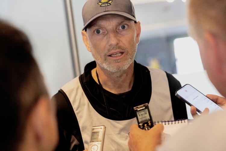Brøndby-spillerne skal rejse sig oven på to nederlag i rap, der har sendt dem fra første- til fjerdepladsen i Superligaen. Foto: Mads Nissen