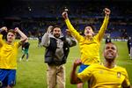 Efter et højintenst opgør mellem Brøndby og FC Nordsjælland er klubben fra Vestegnen stadig med i guldkampen. Foto: Jens Dresling