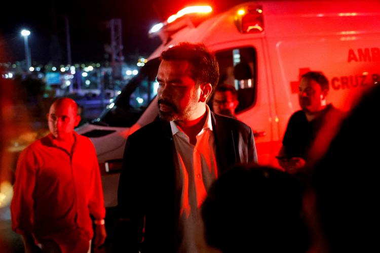 Partiet Folkebevægelsens præsidentkandidat, Jorge Alvarez Maynez, holdt vælgermøde i det nordlige Mexico, hvor ni mennesker mistede livet, da en scene kollapsede. Foto: Daniel Becerril/Ritzau Scanpix