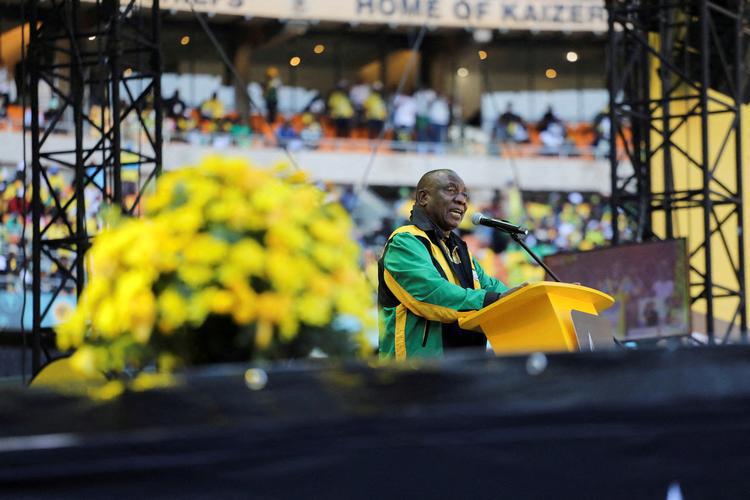 ANC-leder Cyril Ramaphosa må sande, at ANC har mistet sit absolutte flertal i Sydafrika Foto: Alaister Russell/Ritzau Scanpix