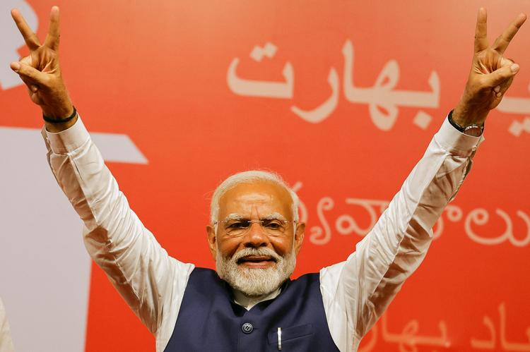 Den 73-årige hindunationalistiske leder Narendra Modi  kom til magten i 2014. Nu er en ny regering på plads i Indien. Foto: Adnan Abidi/Ritzau Scanpix