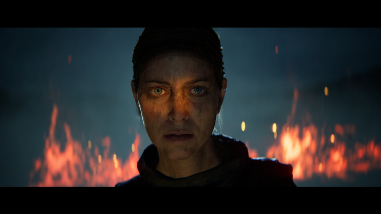 Melina Juergens portræt af titelfiguren Senua brænder sig ind i hukommelsen som en af de stærkeste i nyere spilhistorie.  Foto: Screenshot fra spillet