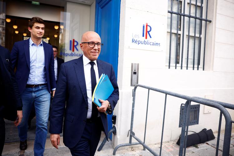 Eric Ciotti er blevet ekskluderet af sit eget parti, Les Republicains, på grund af et valgsamarbejde med højrefløjen oven på Rassemblement Nationals overbevisende sejr ved EP-valget i søndags. Foto: Sarah Meyssonnier/Ritzau Scanpix