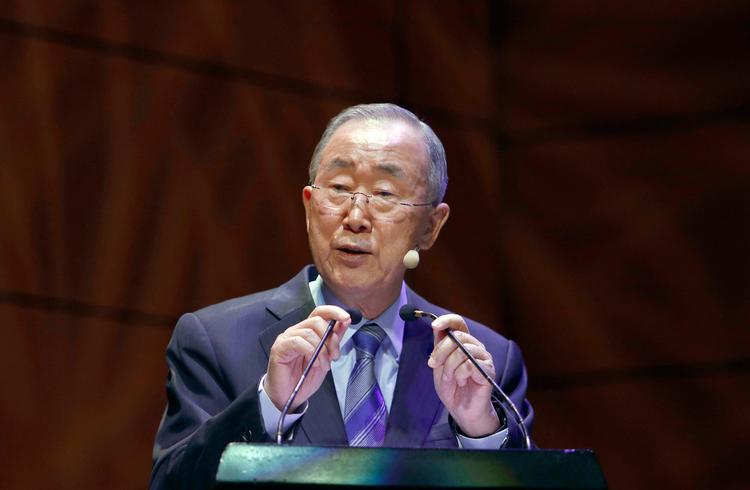 I dag er Ban Ki-moon næstformand i den ikke-statslige organisation 'The Elders' - en klub for tidligere højtstående statsmænd og fredsaktivister.  Foto: Daniel Munoz/Ritzau Scanpix