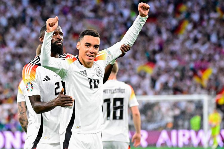  Jamal Musialas scoring til 2-0 kom efter et længerevarende tysk pres, der knækkede det skotske hold.  Foto: Tobias Schwarz/Ritzau Scanpix