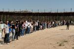 Den illegale indvandring fra Mexico har fyldt meget i den politiske debat i USA. Joe Biden forsøger at demontere kritikken inden præsidentvalget. Arkivfoto. Foto: Go Nakamura/Ritzau Scanpix