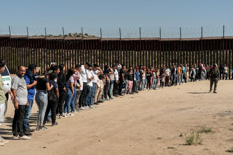 Den illegale indvandring fra Mexico har fyldt meget i den politiske debat i USA. Joe Biden forsøger at demontere kritikken inden præsidentvalget. Arkivfoto. Foto: Go Nakamura/Ritzau Scanpix