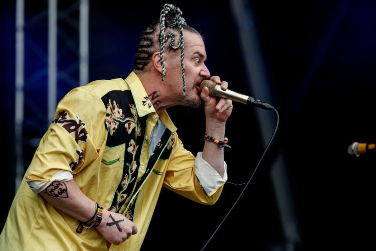 Galgenfuglen over dem alle, Mike Patton, i front for Mr. Bungle. Foto: Jacob Ehrbahn