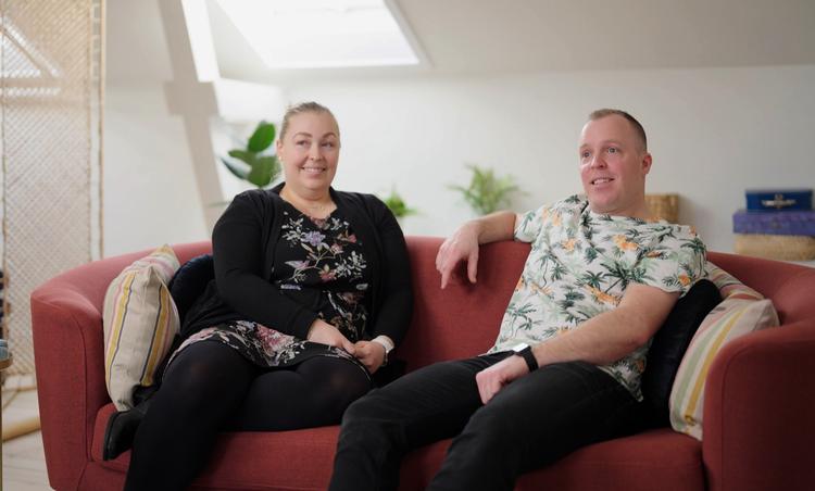 Janni og Jan er i parterapi, selv om Jan ellers mener, at den slags kun gavner terapeutens pengepung Foto: Sanne Holmgaard Christophersen