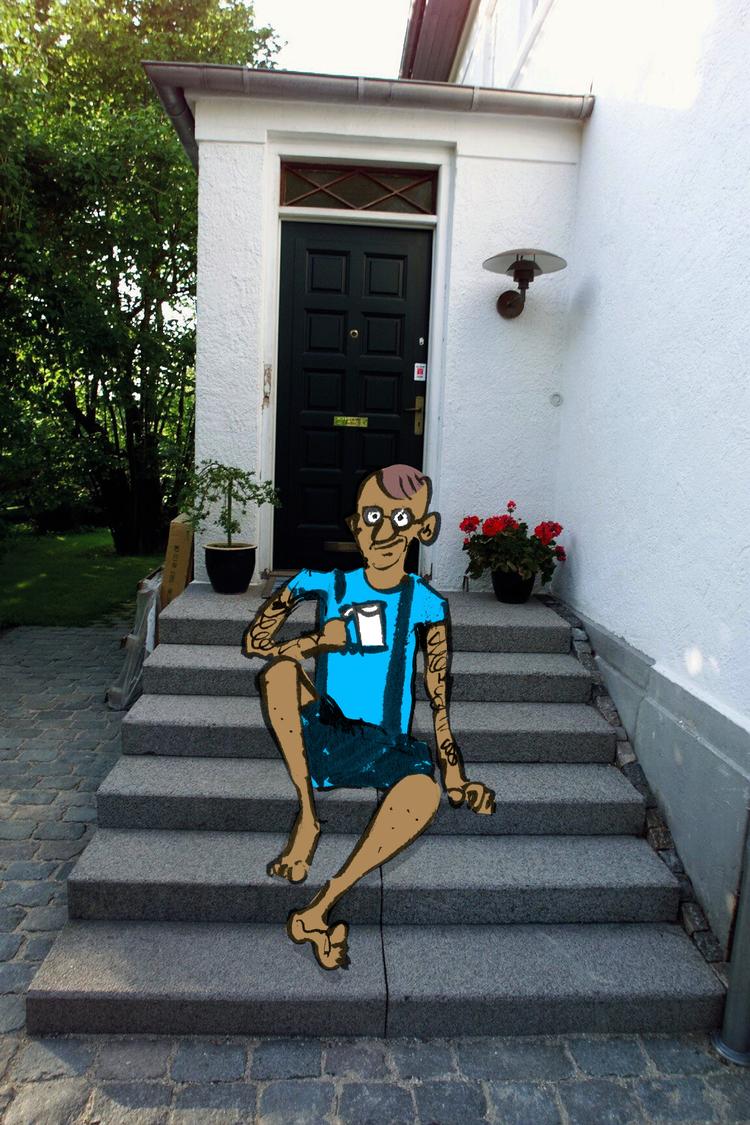 Foto: Fotocollage: Claus Nørregaard. Tegning: Claus Nørregaard. Originalfoto: Jens Dresling