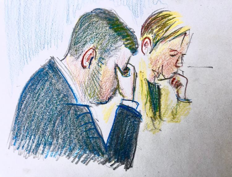 I Korsør-sagen blev Philip Patrick Westh i juni i år idømt lovens strengeste straf, livstid.  Tegning Claus Nørregaard