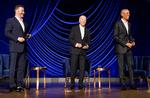I juni deltog USA's præsident Joe Biden i et fundraiser-arrangement i Californien sammen med sin tidligere præsident Barack Obama og talkshow-værten Jimmy Kimmel. Nu begynder nogle af demokraternes donorer at tale om at holde igen med deres penge til en anden kandidat.  Foto: Kevin Lamarque/Ritzau Scanpix