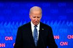 Joe Biden under debatten med Donald Trump i Atlanta, Georgia 27. juni 2024.
 Foto: Andrew Caballero-reynolds/Ritzau Scanpix