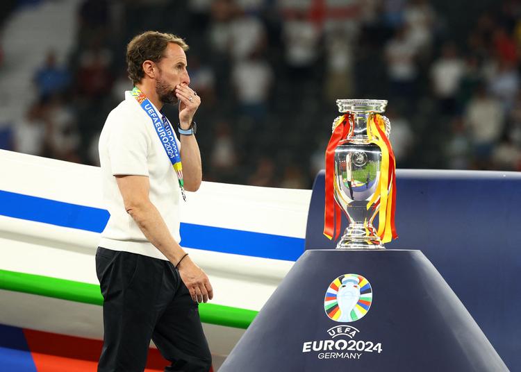 Endnu en finale, endnu et nederlag for England med Gareth Southgate. Det er uvist, om han fortsætter som træner for England. Foto: Kai Pfaffenbach/Ritzau Scanpix